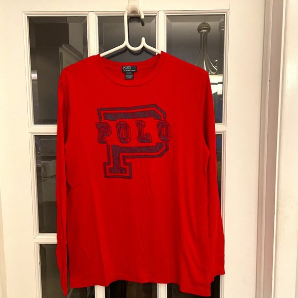 Polo by Ralph Lauren men's red long-sleeved Tee - Picture 1 of 2